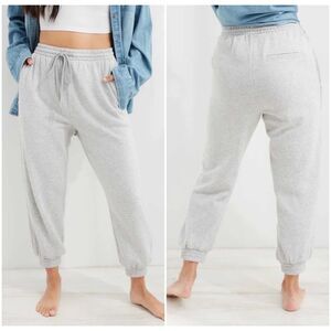 Aerie Anytime The Sweat High Waisted Gray Fleece Jogger Sweatpants Women’s XS